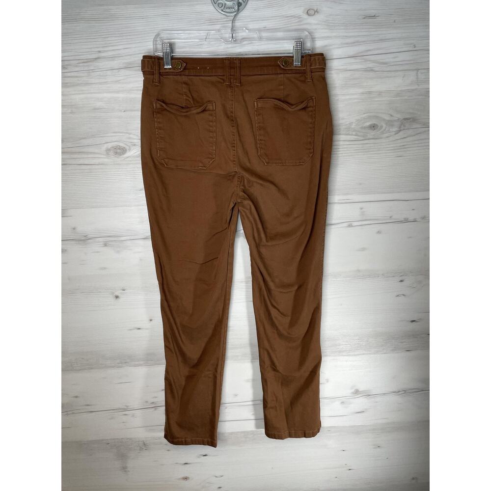Democracy Pants Womens 10 Brown Twill Ab Technology Tapered‎ Leg Stretch Casual - Picture 7 of 11